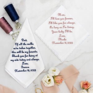 Mother & Father of the Bride Handkerchief Set {Love & Walks}