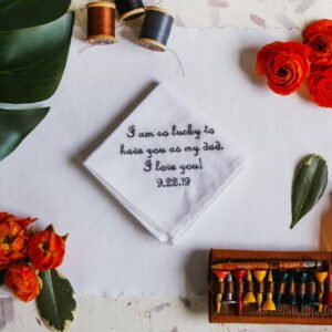 Alternative view of Father of the Bride Handkerchief {I Am So Lucky}