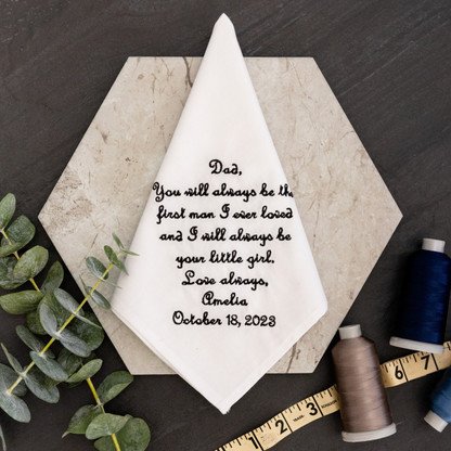 Father of the Bride Handkerchief {First Man I Loved}