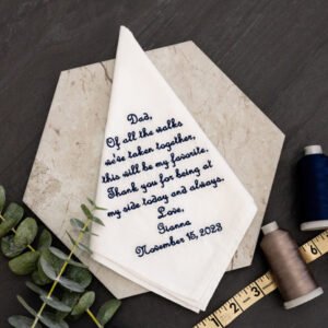 Father of the Bride Handkerchief {Of All The Walks}