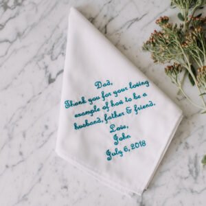 Alternative view of Father of the Groom Handkerchief {Loving Example}