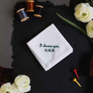Alternative view of Groom Handkerchief {I Choose You}