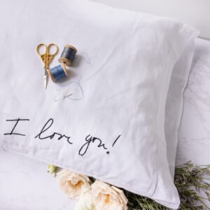 Alternative view of Handwriting Embroidered Pillow Case