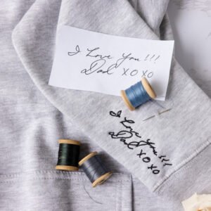 Handwriting Embroidered Sweatshirt Hoodie