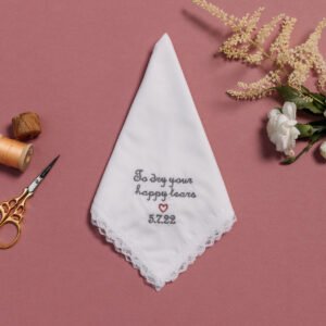 Alternative view of Heart Happy Tear Handkerchief {Lace}