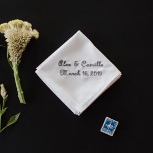 Names & Date Handkerchief for him