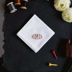 Monogrammed Handkerchief 3pack {Oval}