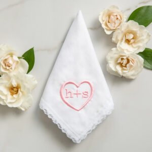 Alternative view of Monogrammed Women's Handkerchief {Heart Initial + Initial}
