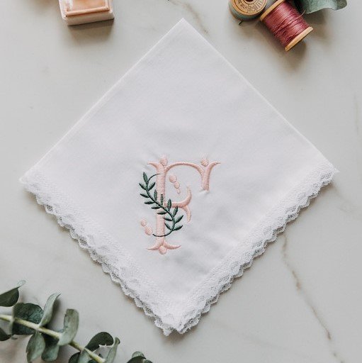 Monogrammed Women's Handkerchief {Berry & Vine} - Image 2