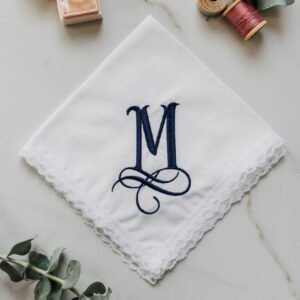 Alternative view of Monogrammed Women's Handkerchief {Notch}
