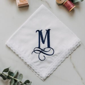 Monogrammed Women's Handkerchief {Notch}