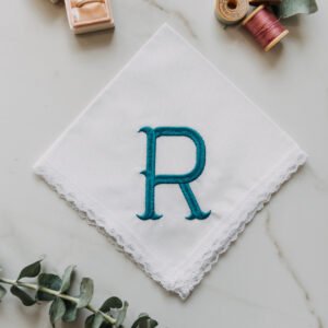 Alternative view of Monogrammed Women's Handkerchief {Fish Hook}