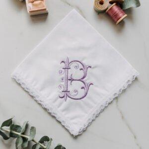 Alternative view of Monogrammed Women's Handkerchief {Medieval}