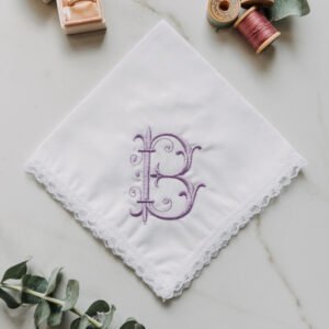 Monogrammed Women's Handkerchief {Medieval}