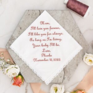Alternative view of Mother of the Bride Handkerchief {I'll Love You}