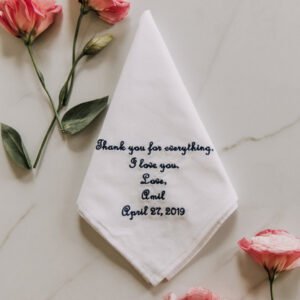Father of the Bride or Groom Handkerchief {Thank You}